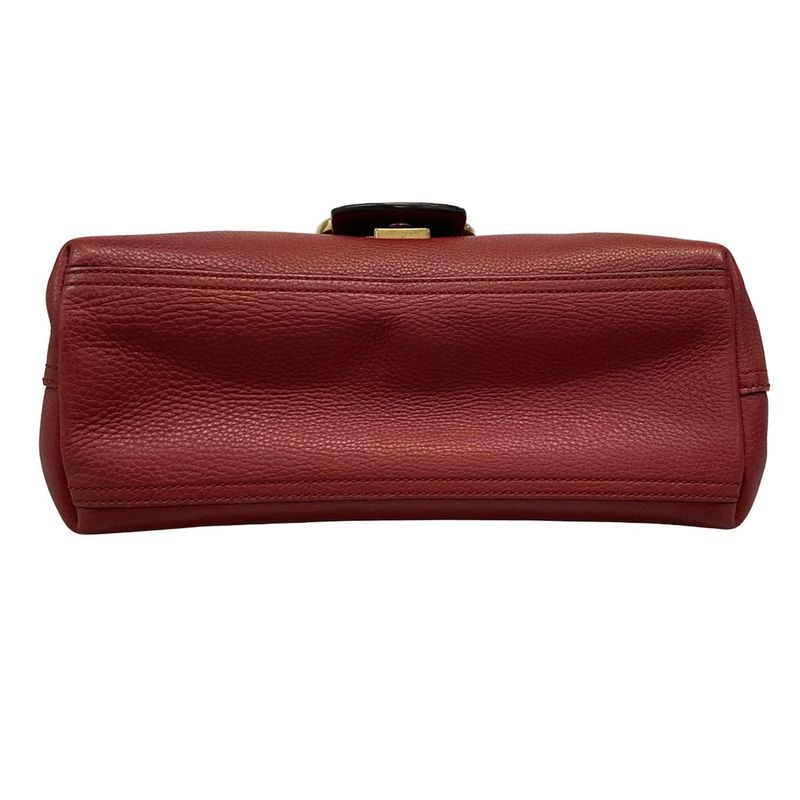 Gucci Shoulder Bag GG Marmont 401173 Red Leather