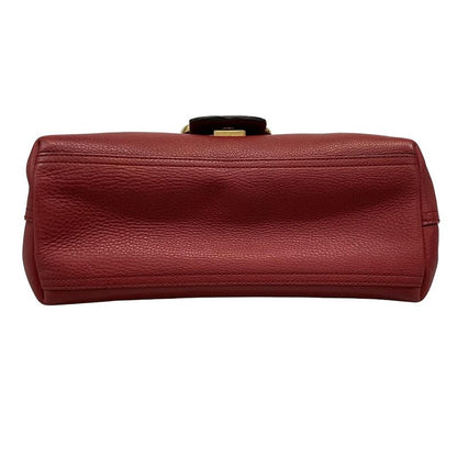 Gucci Shoulder Bag GG Marmont 401173 Red Leather