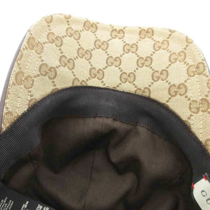 Gucci Baseball Cap Hat GG Canvas Sherry Line Total S 57 Brown JS - GY18