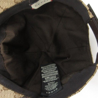 Gucci Baseball Cap Hat GG Canvas Sherry Line Total S 57 Brown JS - GY18