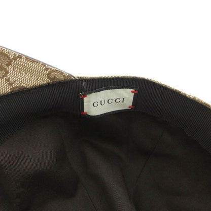 Gucci Baseball Cap Hat GG Canvas Sherry Line Total S 57 Brown JS - GY18