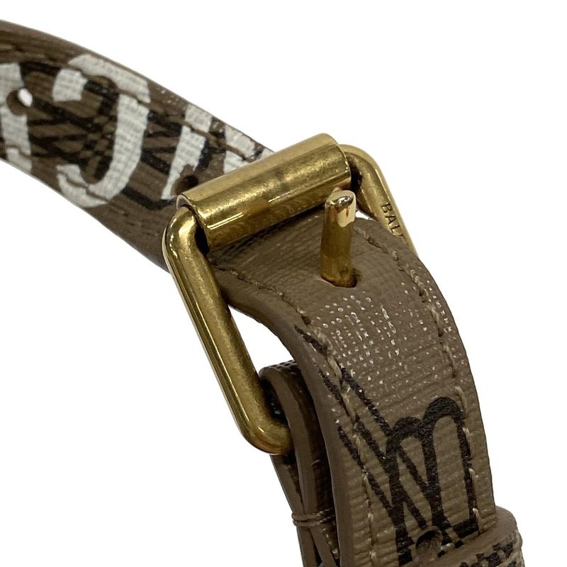 Balenciaga Shoulder Bag Bbmonogram Camera Bag 702701 Beige Dark Brown And White