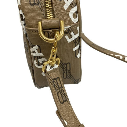 Balenciaga Shoulder Bag Bbmonogram Camera Bag 702701 Beige Dark Brown And White
