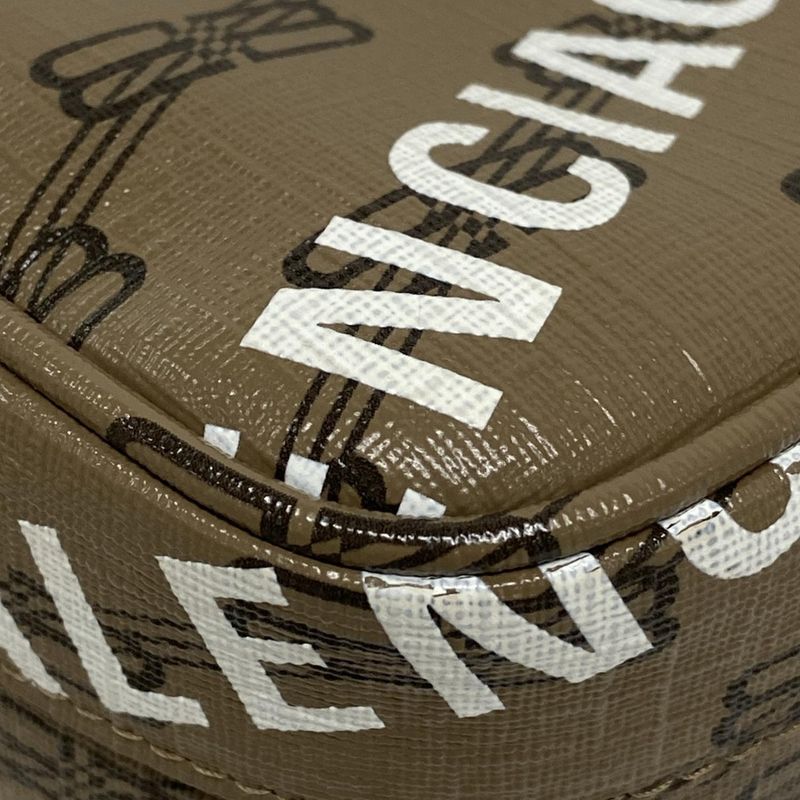 Balenciaga Shoulder Bag Bbmonogram Camera Bag 702701 Beige Dark Brown And White