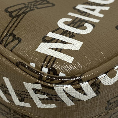 Balenciaga Shoulder Bag Bbmonogram Camera Bag 702701 Beige Dark Brown And White