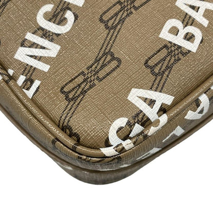Balenciaga Shoulder Bag Bbmonogram Camera Bag 702701 Beige Dark Brown And White