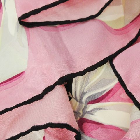 Tiffany & Co Tiffany & CO T Design Scarf Square Large Silk Logo Ribbon T