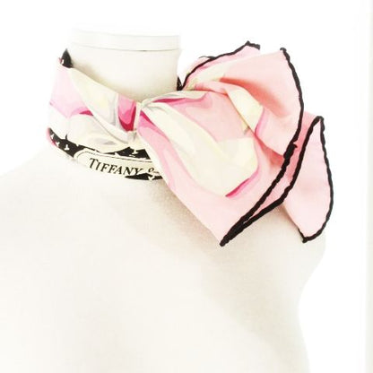 Tiffany & Co Tiffany & CO T Design Scarf Square Large Silk Logo Ribbon T