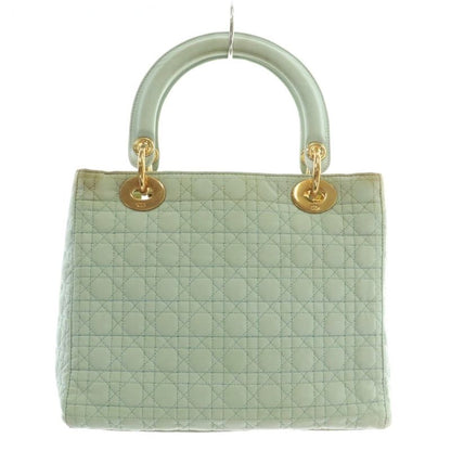 Christian DIOR Lady Dior LADY DIOR Cannage Handbag Nylon Quilted Logo Charm