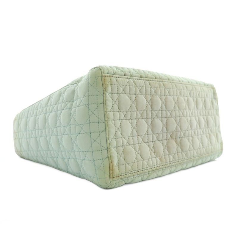 Christian DIOR Lady Dior LADY DIOR Cannage Handbag Nylon Quilted Logo Charm