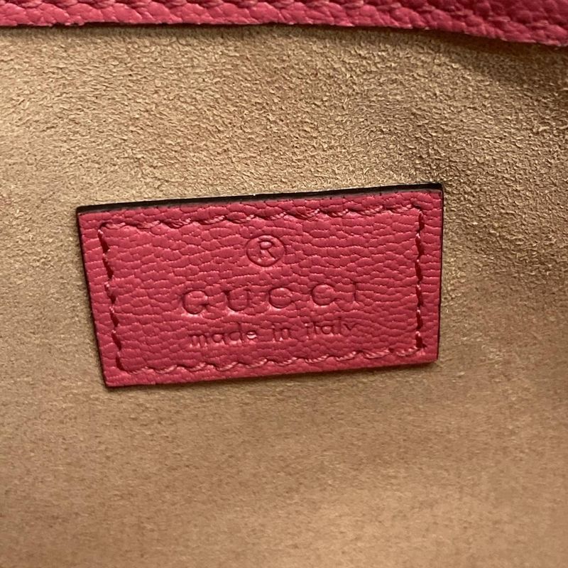 Gucci Handbag Aphrodite 739076 Pink Mini Bag Leather