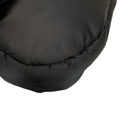 DIOR Christian Dior Shoulder Bag Saddle Bag Black Mini Bag Leather