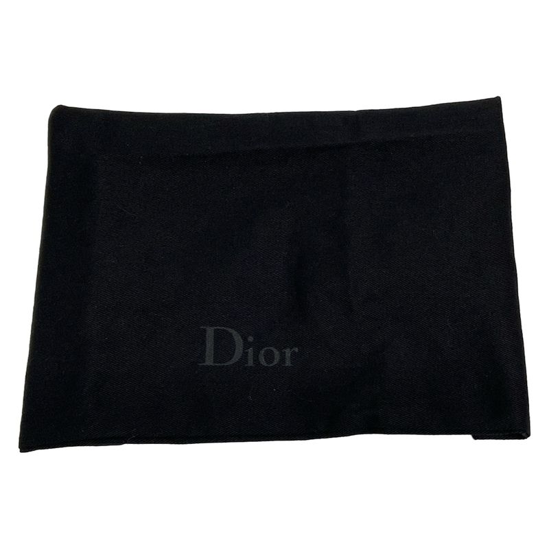 DIOR Christian Dior Shoulder Bag Saddle Bag Black Mini Bag Leather