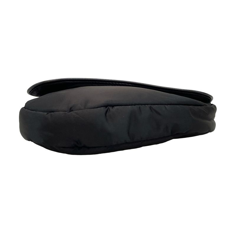 DIOR Christian Dior Shoulder Bag Saddle Bag Black Mini Bag Leather