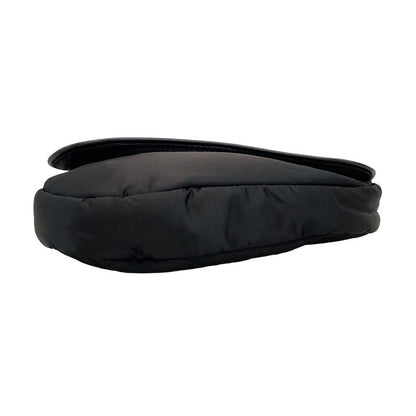 DIOR Christian Dior Shoulder Bag Saddle Bag Black Mini Bag Leather