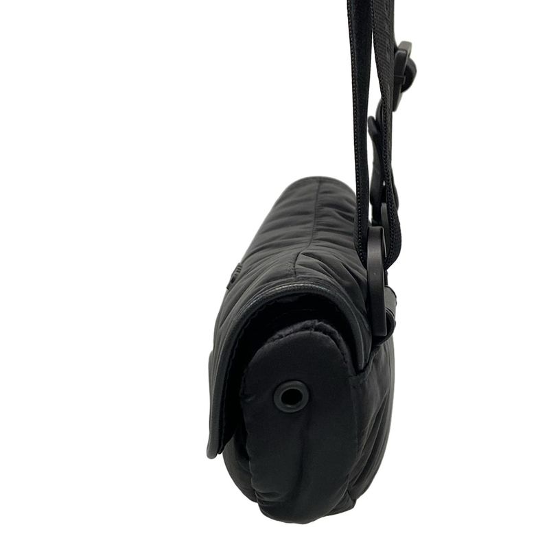 DIOR Christian Dior Shoulder Bag Saddle Bag Black Mini Bag Leather