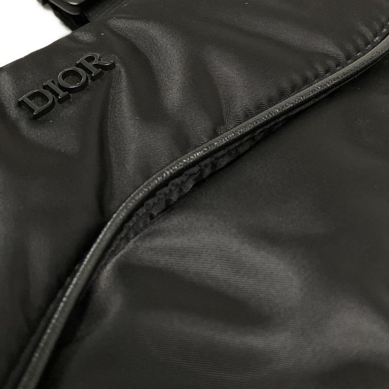 DIOR Christian Dior Shoulder Bag Saddle Bag Black Mini Bag Leather