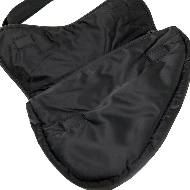 DIOR Christian Dior Shoulder Bag Saddle Bag Black Mini Bag Leather