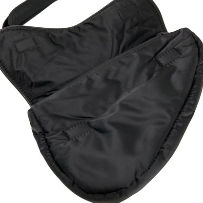 DIOR Christian Dior Shoulder Bag Saddle Bag Black Mini Bag Leather