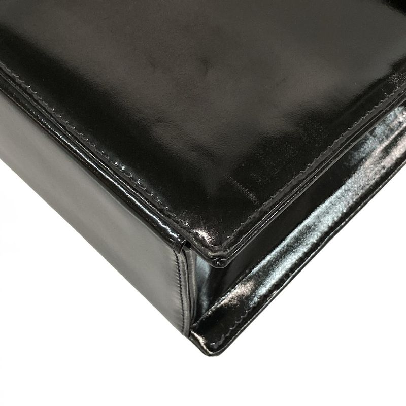 Chanel Handbag - Black Coco Mark Chain Handle Silver Hardware Leather