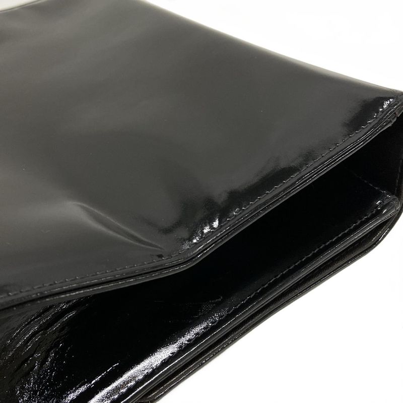 Chanel Handbag - Black Coco Mark Chain Handle Silver Hardware Leather