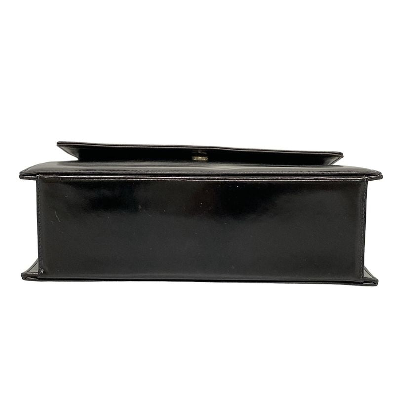 Chanel Handbag - Black Coco Mark Chain Handle Silver Hardware Leather