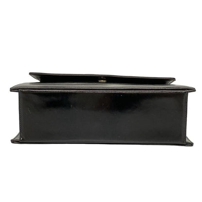 Chanel Handbag - Black Coco Mark Chain Handle Silver Hardware Leather