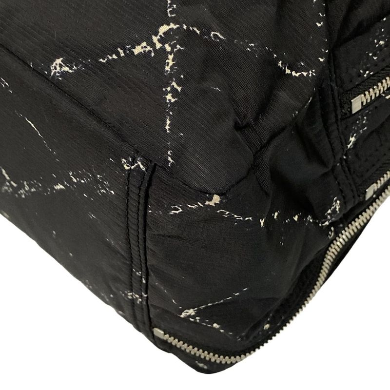 Chanel Handbag Old Travel Line Black And White Silver Hardware