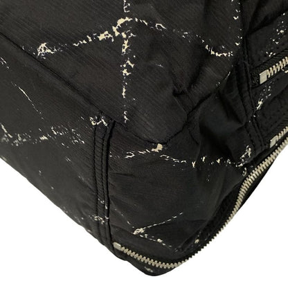 Chanel Handbag Old Travel Line Black And White Silver Hardware