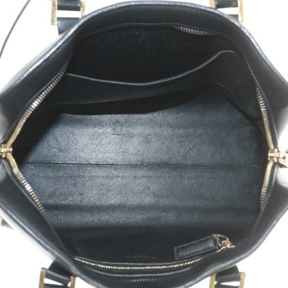 Saint Laurent Paris Baby Cabas Handbag Shoulder 2WAY Leather YSL Logo Gold