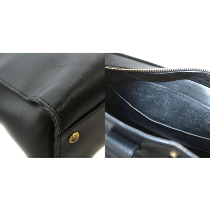 Saint Laurent Paris Baby Cabas Handbag Shoulder 2WAY Leather YSL Logo Gold