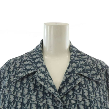 Christian DIOR Boutique Trotter Denim Jacket G Jean Jeans Oblique Logo Total