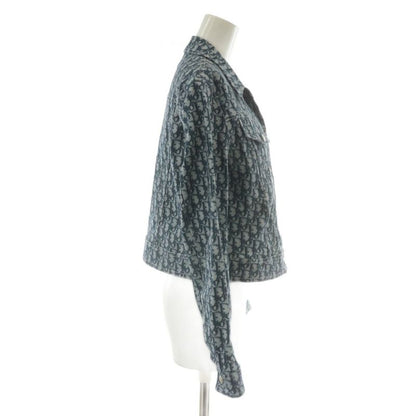 Christian DIOR Boutique Trotter Denim Jacket G Jean Jeans Oblique Logo Total