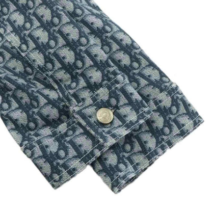 Christian DIOR Boutique Trotter Denim Jacket G Jean Jeans Oblique Logo Total