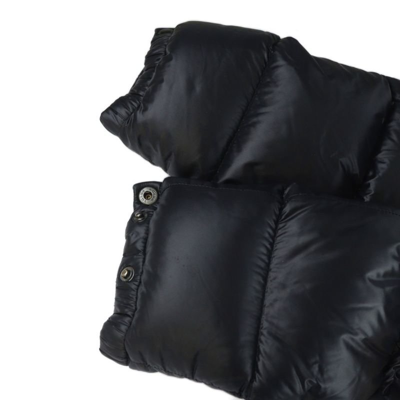 Prada Sgj258 Down Jacket Zip Up Triangle Plate Logo 46 M Black - GY18 MQ