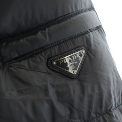Prada Sgj258 Down Jacket Zip Up Triangle Plate Logo 46 M Black - GY18 MQ