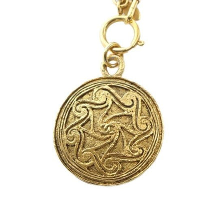 Chanel Vintage Necklace Coco Mark Medal Medallion Pendant Chain Belt Accessories