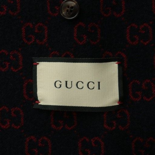 Gucci 20SS GG Jacquard Chester Coat Tailored Jacket Outerwear Wool Mid Backless