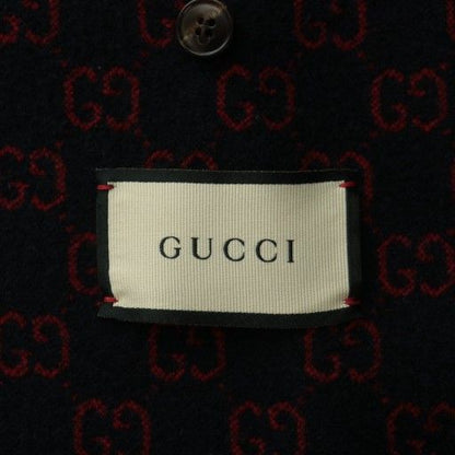 Gucci 20SS GG Jacquard Chester Coat Tailored Jacket Outerwear Wool Mid Backless