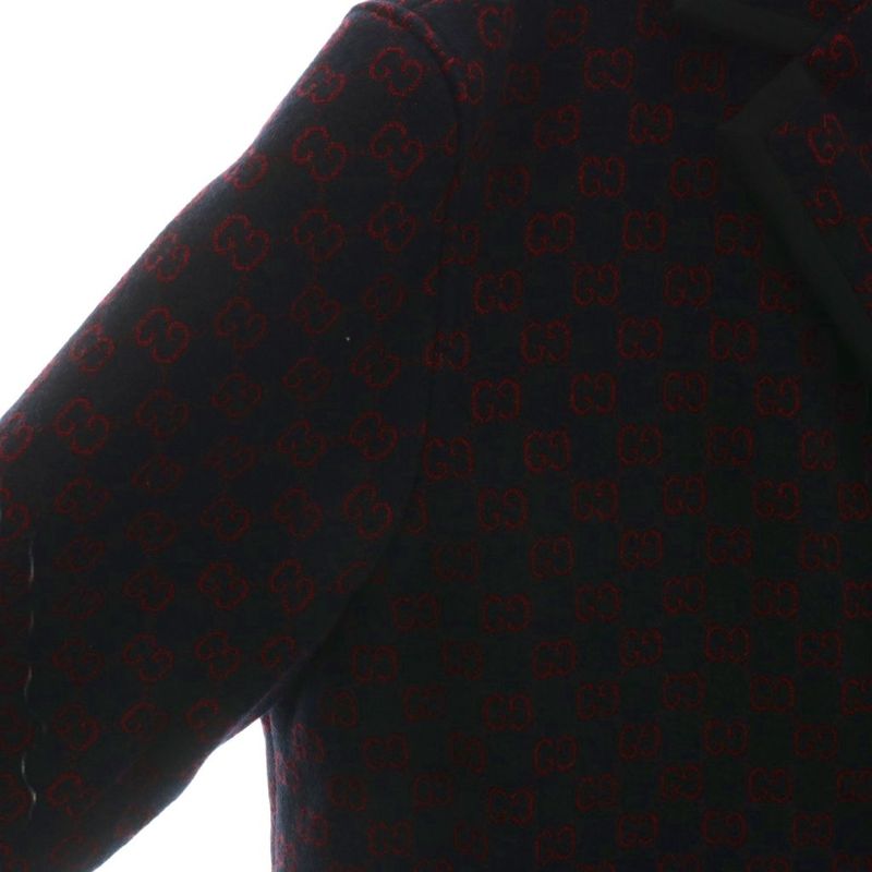 Gucci 20SS GG Jacquard Chester Coat Tailored Jacket Outerwear Wool Mid Backless