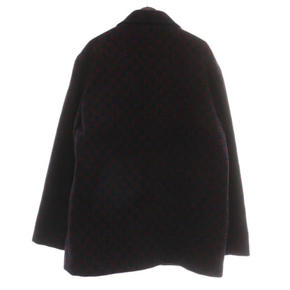 Gucci 20SS GG Jacquard Chester Coat Tailored Jacket Outerwear Wool Mid Backless
