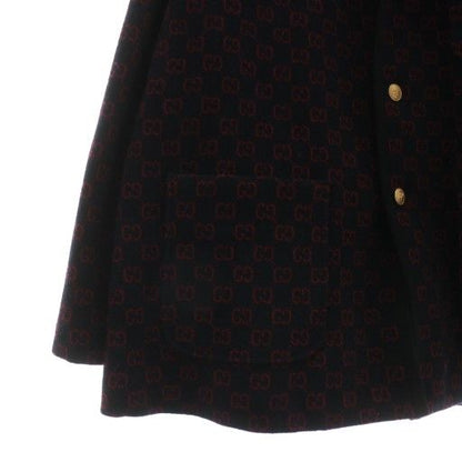 Gucci 20SS GG Jacquard Chester Coat Tailored Jacket Outerwear Wool Mid Backless