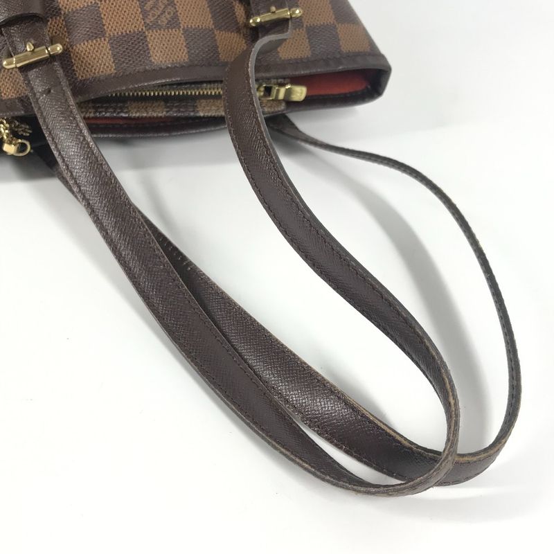 Louis Vuitton Shoulder Bag Marais With Pouch N42240 Damier Canvas Ebène Brown