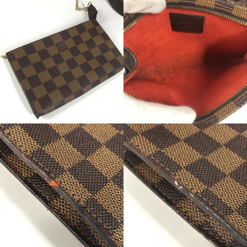 Louis Vuitton Shoulder Bag Marais With Pouch N42240 Damier Canvas Ebène Brown