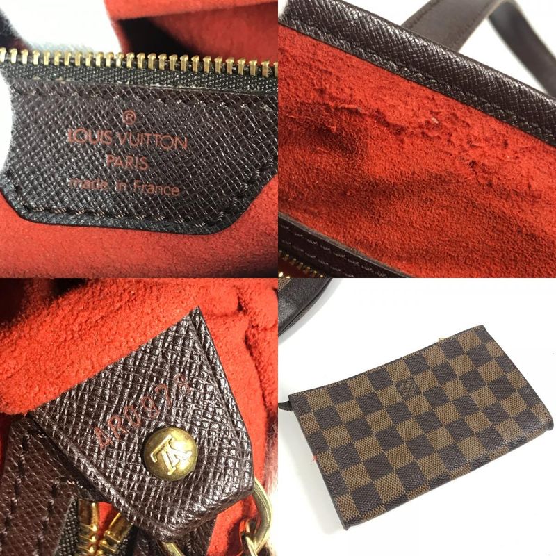 Louis Vuitton Shoulder Bag Marais With Pouch N42240 Damier Canvas Ebène Brown