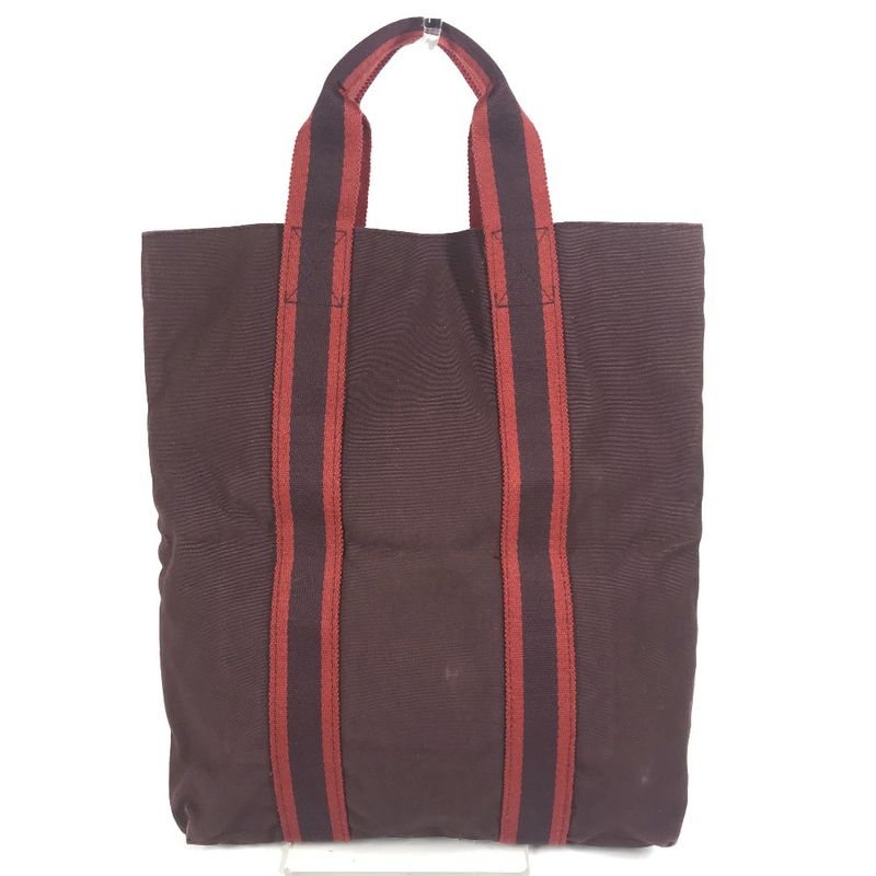Hermes Handbag Fourre Tout Cabas Cotton Brown