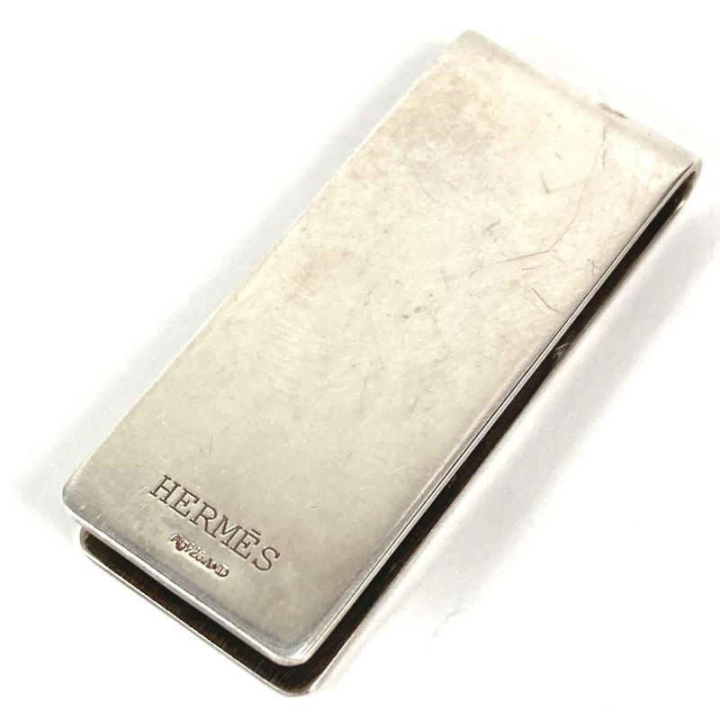 Hermes Money Clip Eclipse Ribbon Sv925 Silver