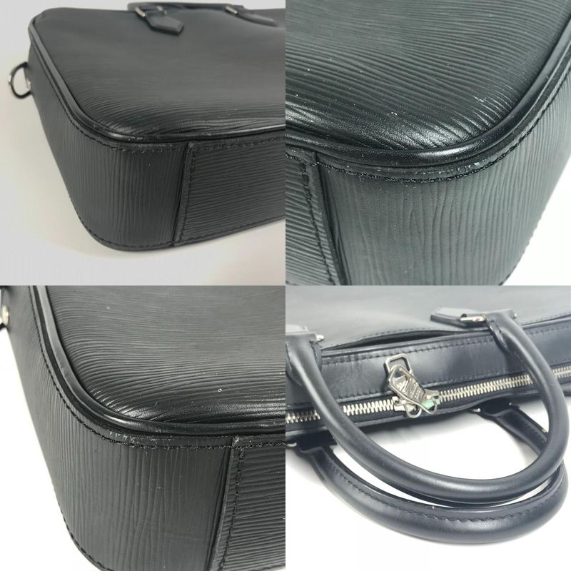 Louis Vuitton Business Bag Dandy Briefcase MM M54404 Epi Leather Noir Black
