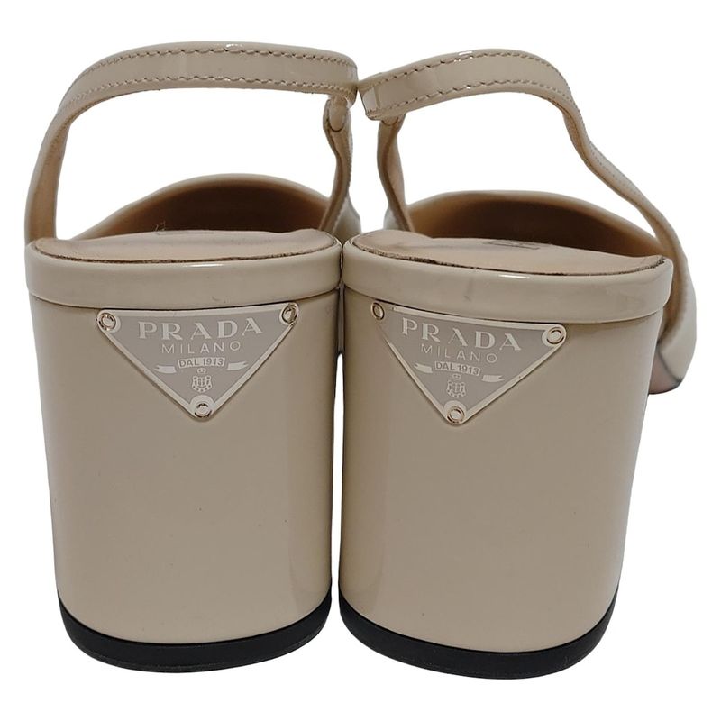 Prada Sandals 35 1 2 Womens - Ivory Outsole Reupholstered Leather