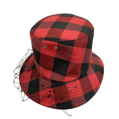 Dior Christian Dior Hat 58 Teddy-d Bob Hat 95tdd923g142 Red And Black Trotter